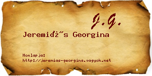 Jeremiás Georgina névjegykártya
